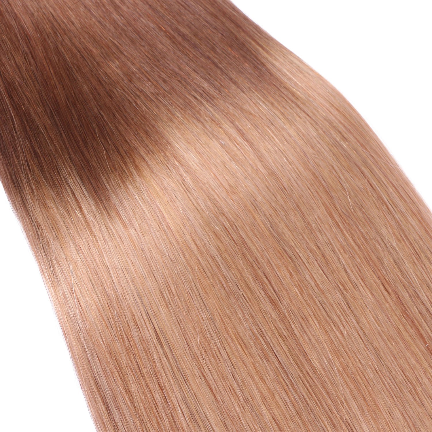 Keratin Bonding - # 4/27 OMBRE - 40cm - 100 Strähnen - 1g - 100% Remy Echthaar Haarverlängerung U-Tip Extentions by NOVON Hair Extensions mit sehr hoher Qualität