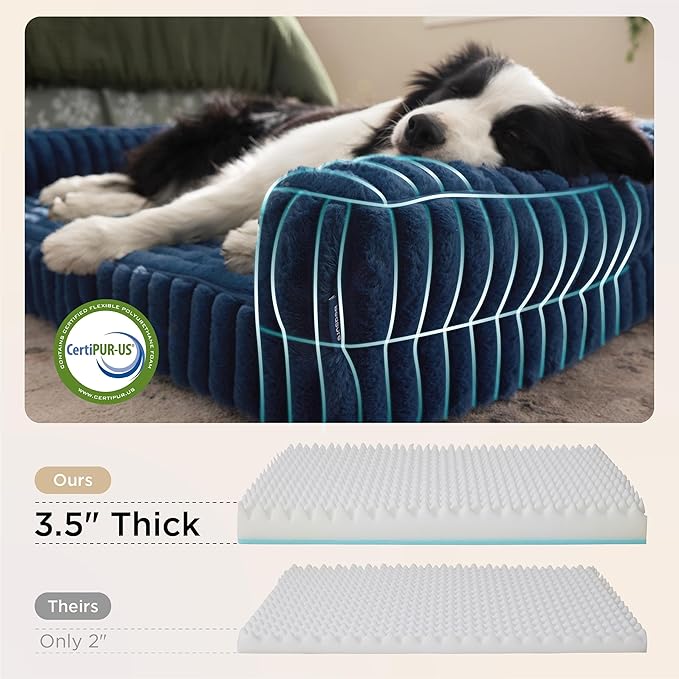 Cama Ortopédica para Perro Grande con Manta Impermeable miniatura 3