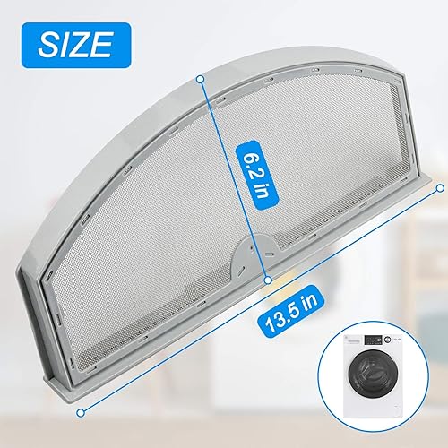 Miniatura 2 de APPLIANCEMATES - Pantalla de filtro de pelusa de repuesto para secadora GE 4476390 AP6031713 PS11763056, malla de acero inoxidable mejorada