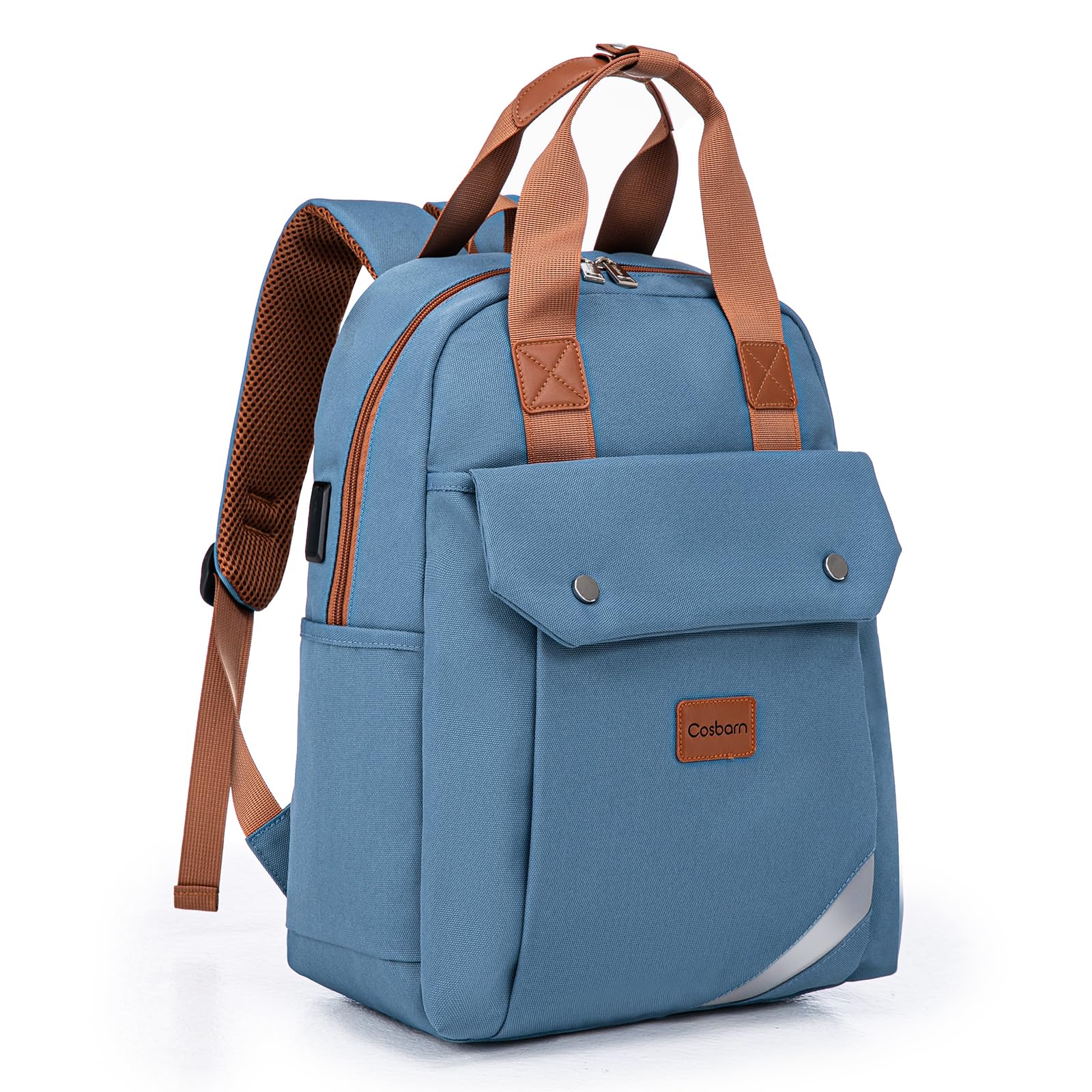 Cosbarn Travel Backpack with External USB Port, Durable Lightweight Backpack with One Laptop Compartment, Large backpack for Travel, College and Daily