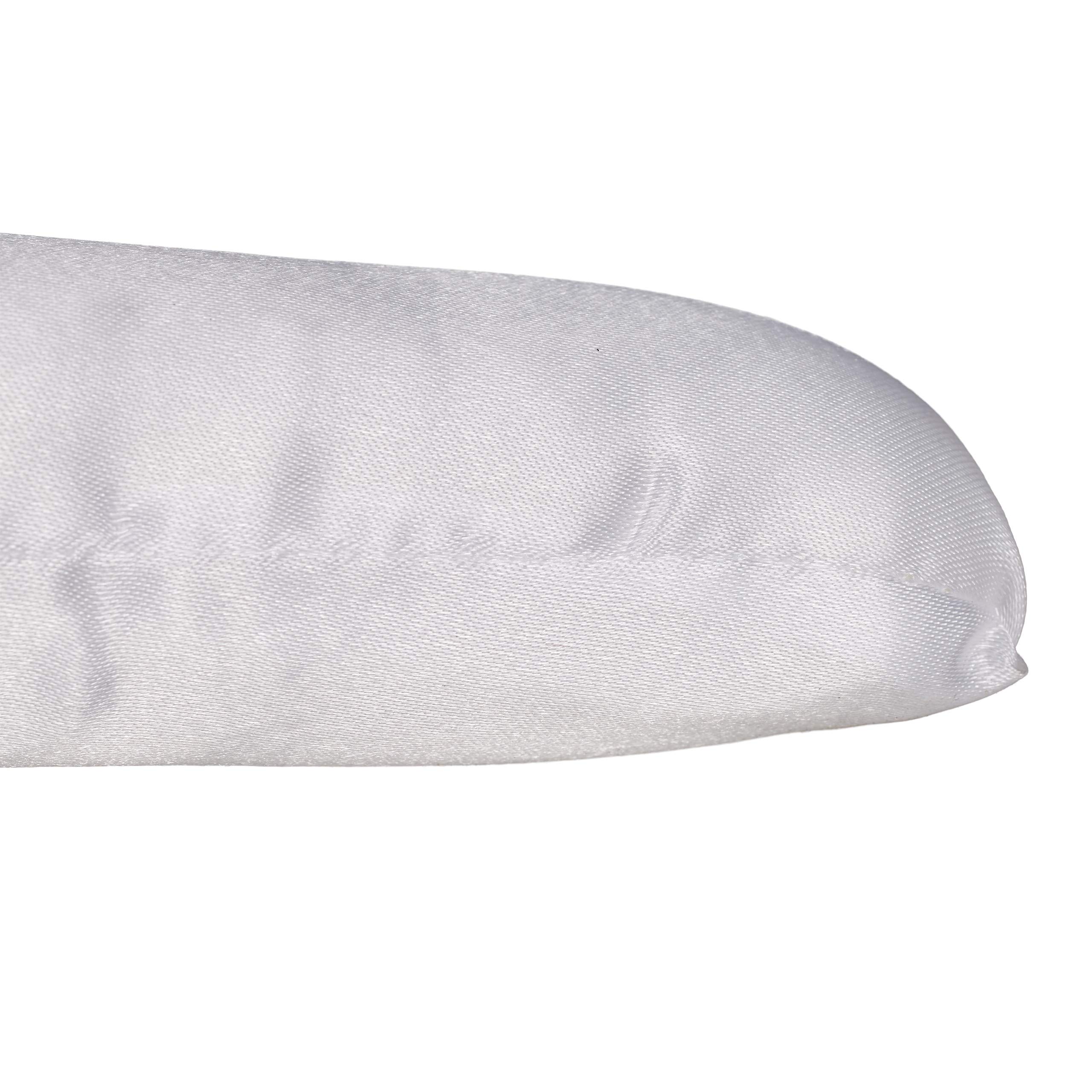 Relaxdays Wieszak satynowy, 10 sztuk, miękko wyściełany, hak obracany o 360°, dekoracyjna kokardka, szerokość 38 cm, biały