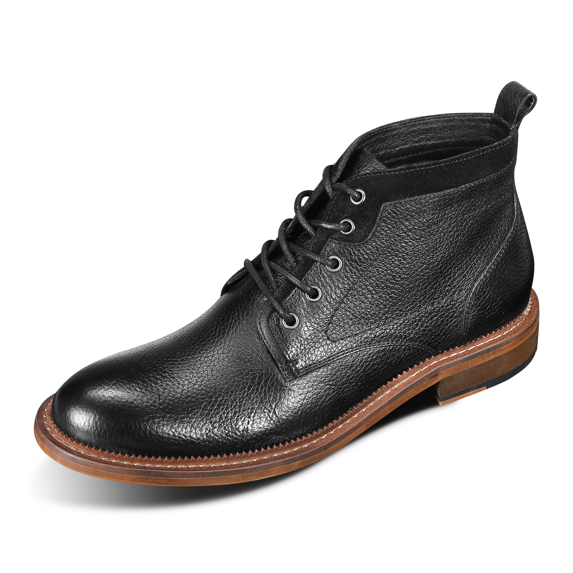 Allthemen Stivali da Motociclista da Uomo Scarpe Oxford retrò con Lacci Scarpe da Lavoro Eleganti da Uomo