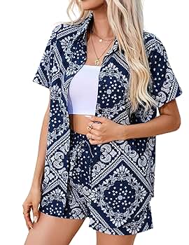 Amazon.com: Zeagoo Women 2 Piece Linen Set Outfit Summer