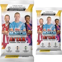 Soccer Trading Card Bundle – Topps Match Attax 2025/26 Season, 1 Pack of 12 Cards + 1 Promotional 5-Card Pack, Authentic Factory-Sealed, Ideal Gift for Football Fans & Collectors