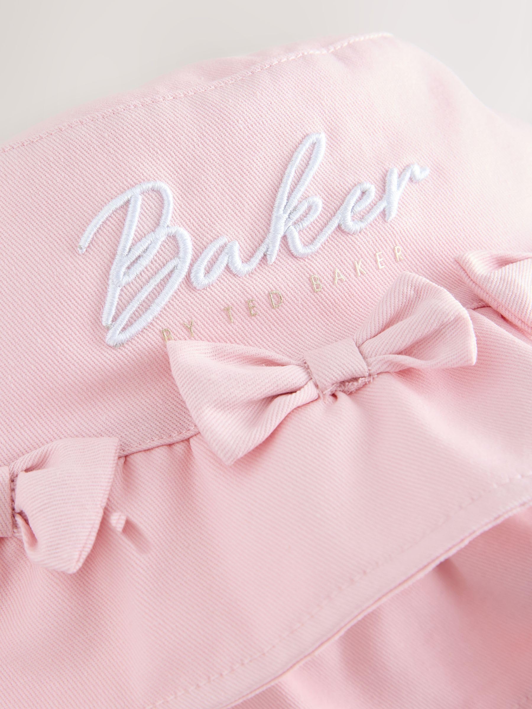 Starsze dziewczynki Różowy kapelusz wędkarski z logo Baker by Ted Baker
