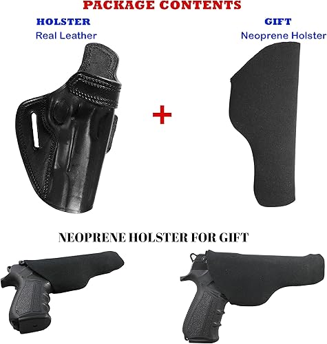 Miniatura 5 de Funda de cuero prémium hecha a mano OWB para pistola de dibujo rápido