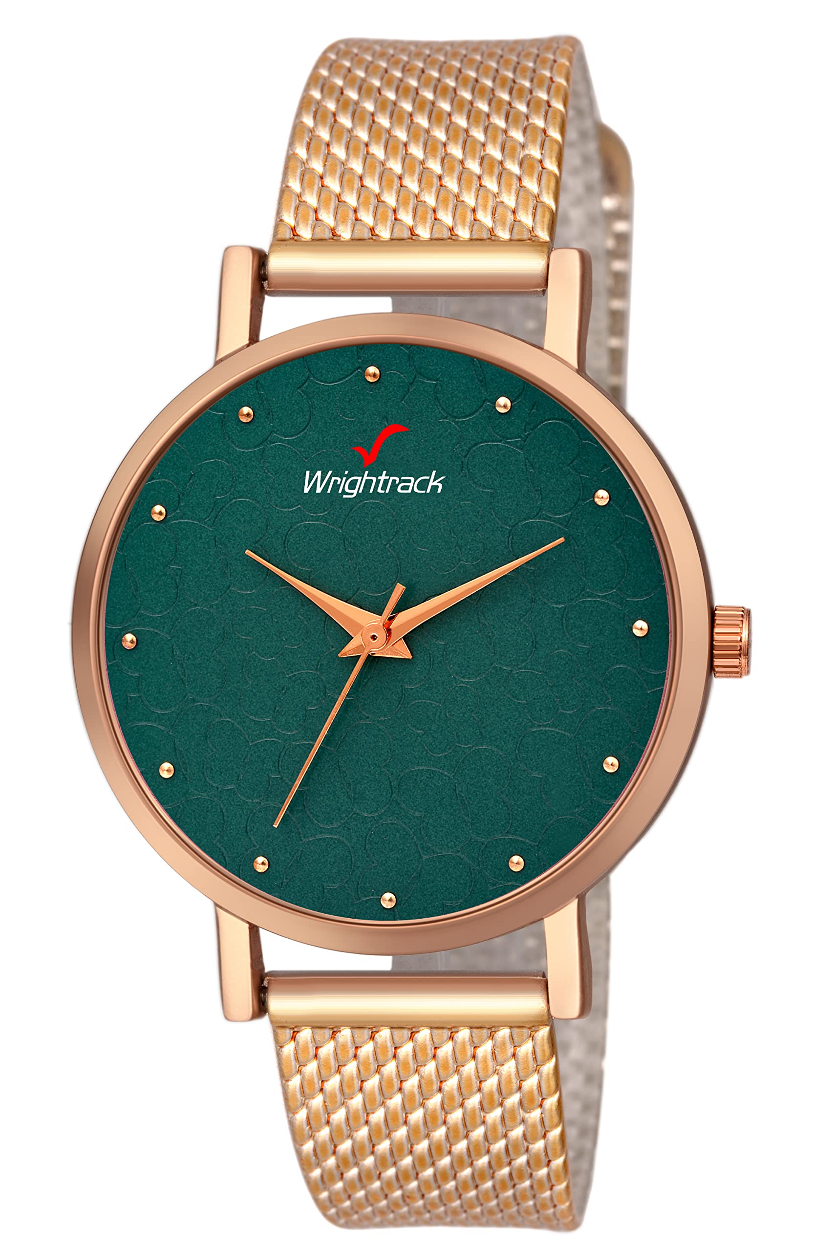 WRIGHTRACK Analogue Quartz Movement PU Leather Strap Wrist Watch for Womens and Girls (Green) (B09Z84CV5P) Amazon Price History, Amazon Price Tracker