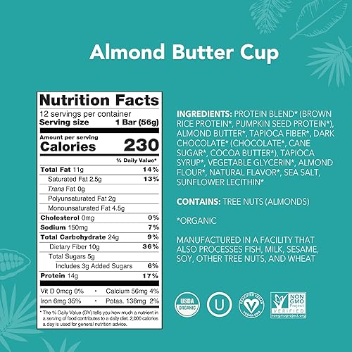 Miniatura 78 de ALOHA Barras de proteína orgánicas a base de plantas, expreso de chocolate (85 mg de cafeína), 12 barras, veganas, bajas en azúcar, sin gluten