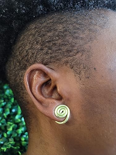 Miniatura 2 de Keloid Pressure Earring Clip on Earring Colorful Non-Pierced Ear Earrings No Hassle Earrings Bendable Earrings Adjustable Earrings (XS, Lime Green)