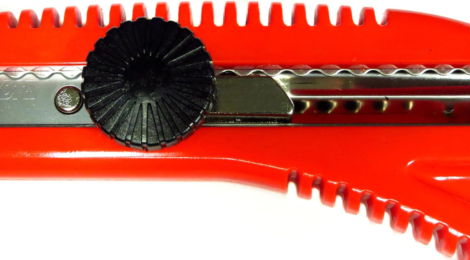 SDI-5421 Snap-off Utility Knife with 12 Set of Sk2+cr Blades, 18mm Heavy Duty Cutter