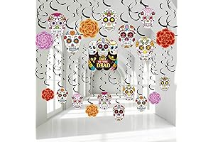 30 pcs Sugar Skull Birthday Decorations Party Favors