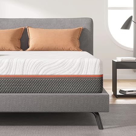 Sweetnight 12” Hybrid Mattress with Gel Memory Foam & Pocket Innerspring for Cool Sleep & Edge Support, Bed Mattress with Moisture Wicking Adaptive Cover, Medium Firm, Queen Size