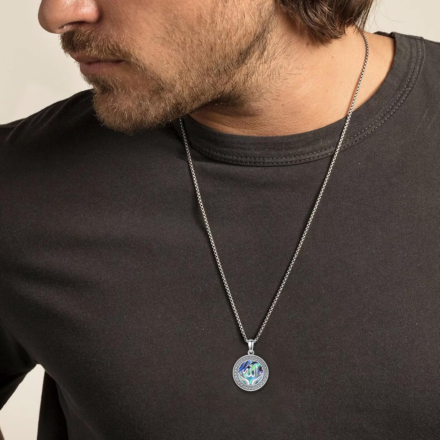 Allah Necklace 925 Sterling Silver Islamic Muslim Pendant Necklace Religious Jewelry Gifts for Men Women - Image 2