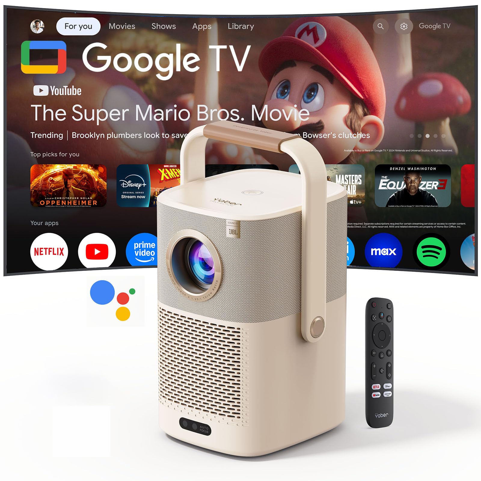 Amazon.com: Yaber T2 Plus GTV Outdoor Projector - Battery Powered
