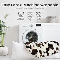 Vista 4 de OMEO Almohada de cuerpo completo esponjosa de invierno, almohada de embarazo de espuma viscoelástica, almohada de lactancia para dormir de lado