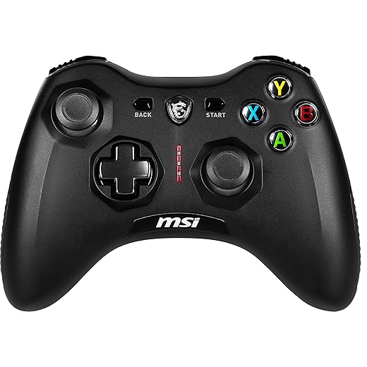MSI Force GC30V2 Wireless Gaming Controller, Dual Vibration Motors, Dual Connection Modes, Interchangable D-Pads, Compatible with PC & Android