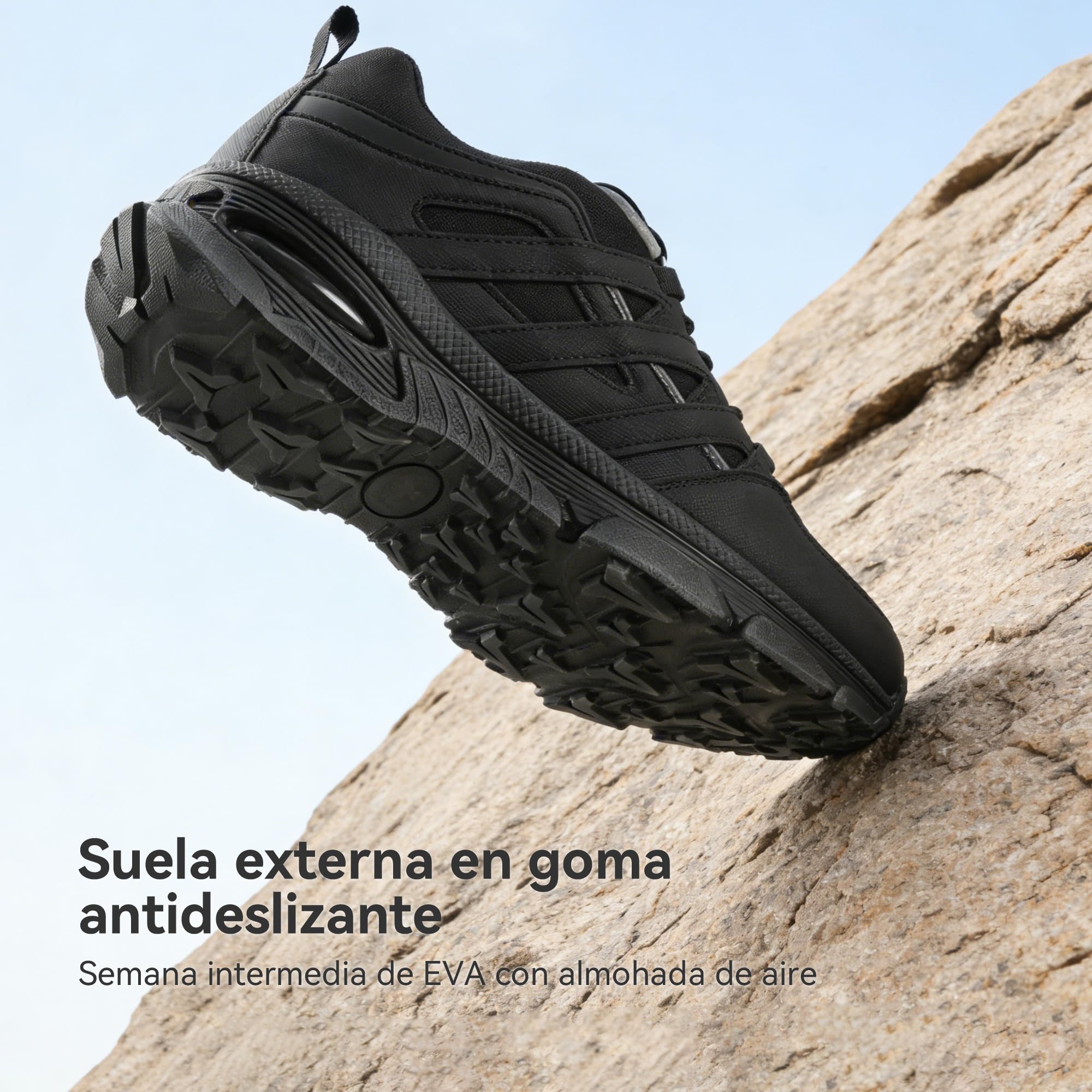 Zapatos de Senderismo Mujers Impermeables Ancho Bajo Zapatillas Trekking Botas Montaña Camping Ligeros Air Cushion