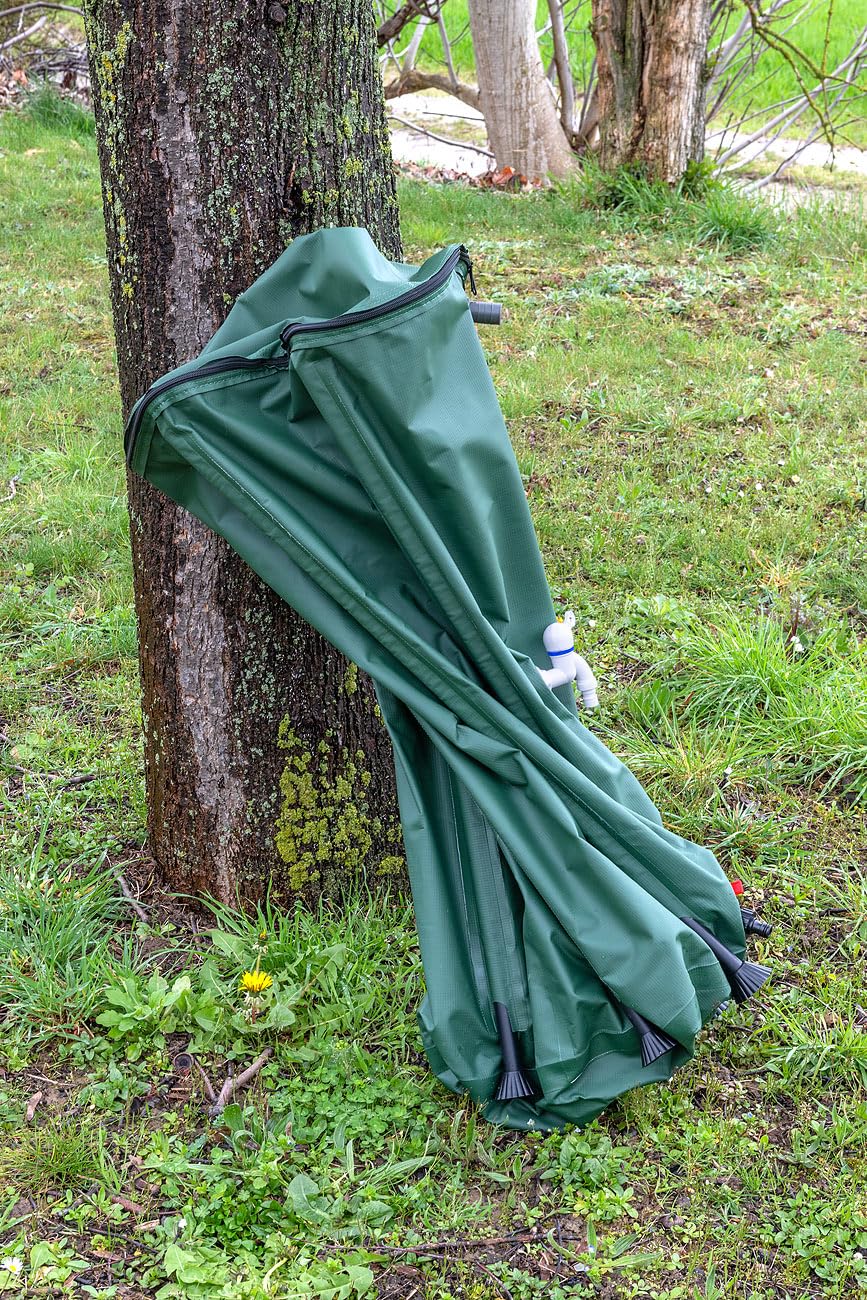 Royal Gardineer Wassertonne: Faltbare Regentonne mit Deckel, 500 l, 620 GSM-PVC, Schlauchanschluss (Regensammler, Gartenfäßer, Gartenschlauch)
