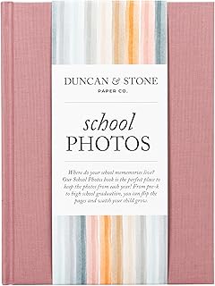 Elegant School Memory Book Prek-12 - Durable School Photo Book w/Photo S...