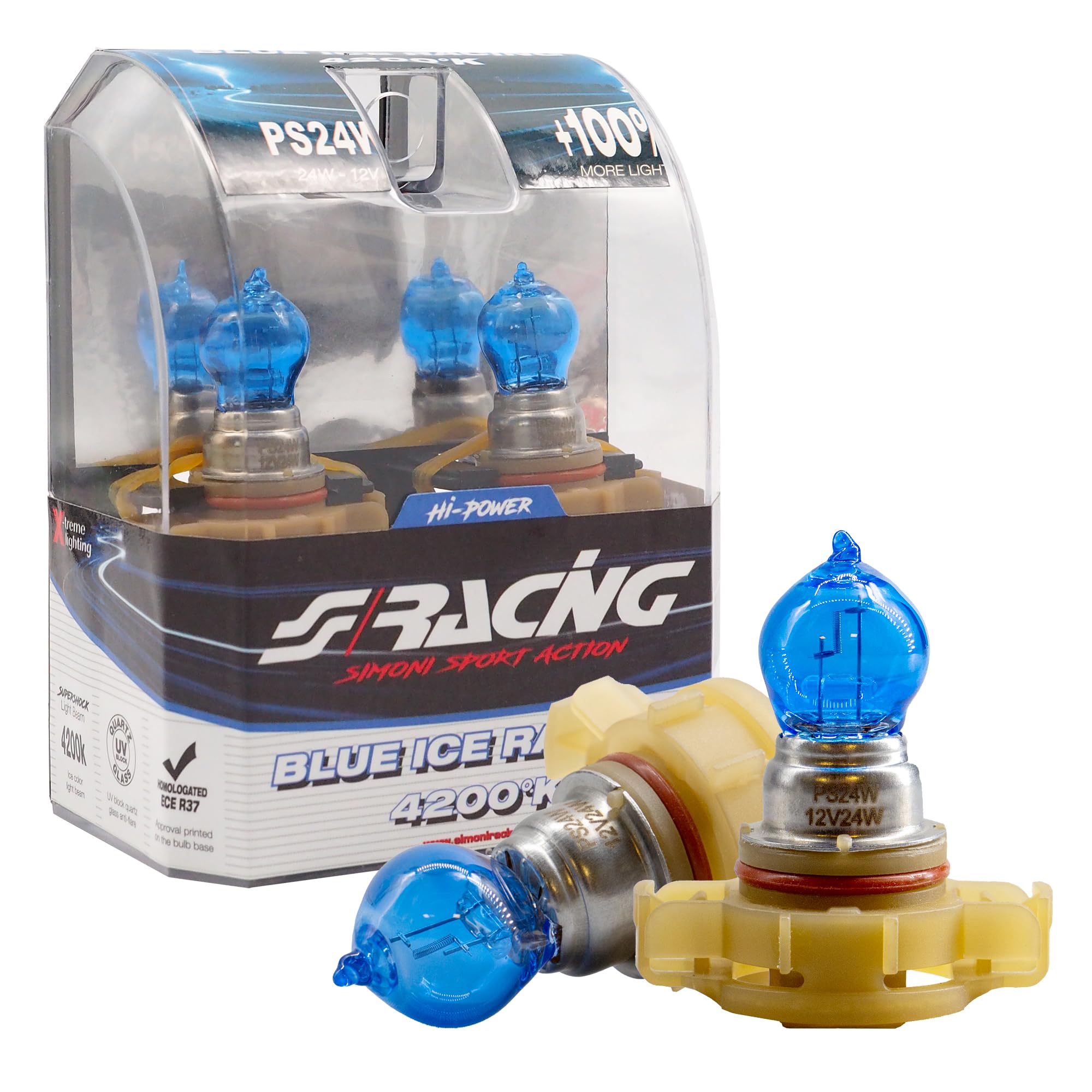 Simoni Racing Ampoules Halogène 'Blue Ice Racing' PS24W H16 (4200K) 12V/35W