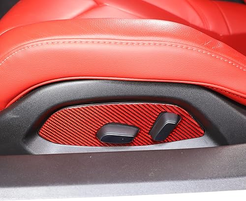 Miniatura 7 de CHEAYAR Adhesivo suave de fibra de carbono real para ajuste de asiento de automóvil, compatible con Corvette C8 Stingray Z06 Z51 2020 2021 2022 2023