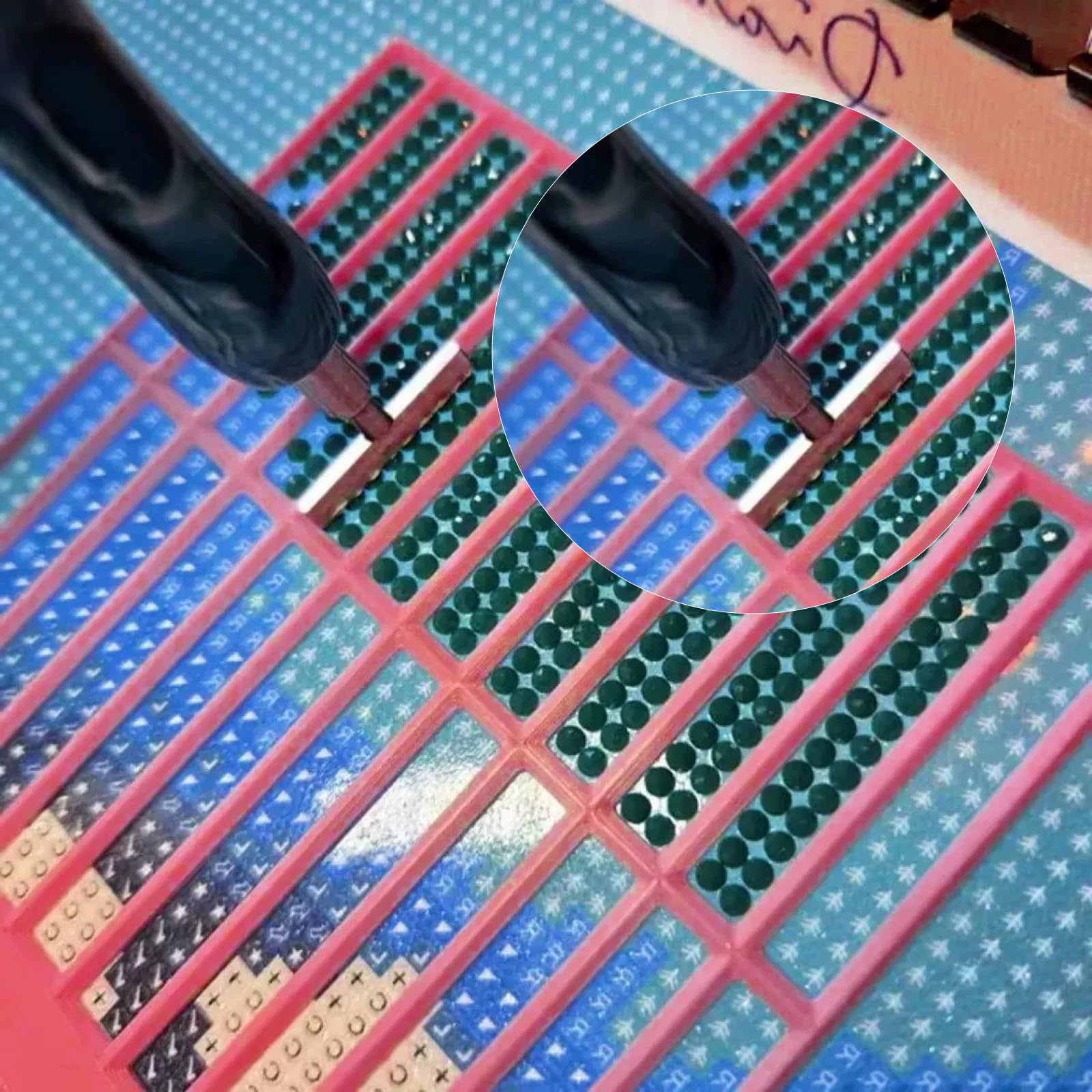 2 PCS Diamond Painting Ruler, Diamond Painting Guide, Compatible with Diamond Art Club Round Canvas,Diamond Art Ruler