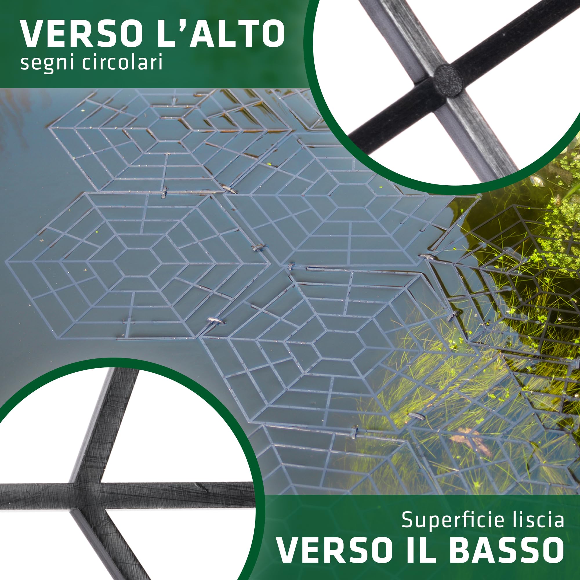 Set 20 Griglie Per Laghetti Gardigo - Protezione Da Aironi E Gatti, Espandibile, Poco Visibile - Foto 6