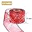 Livder 2.5 Inch Wide Christmas Wired Ribbon Snowflake Organza Sheer Glitter Ribbon for Xmas Tree, Wreath, Party Decoration, Gift Wrapping (Red, 21.9 Yards)