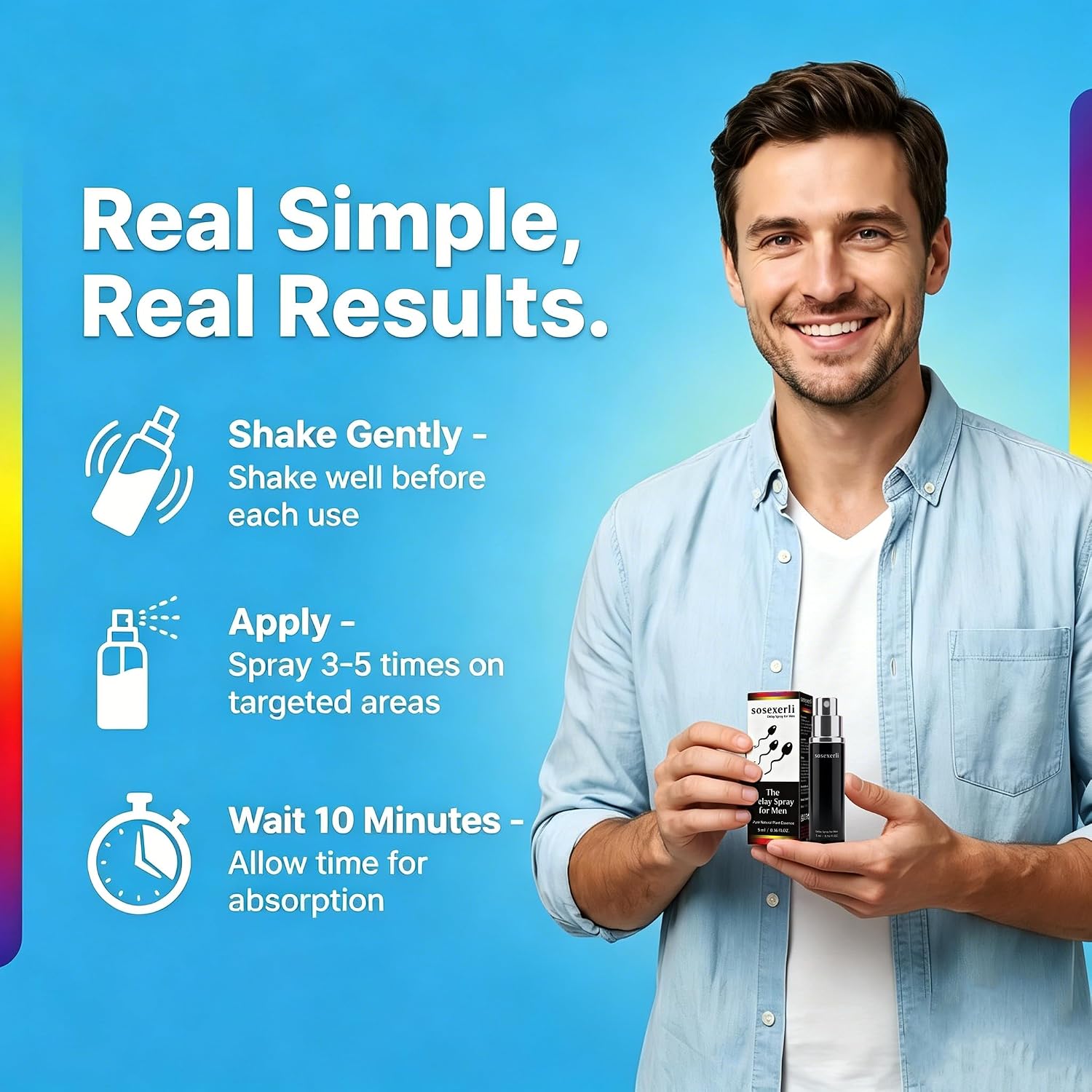 Delay Spray for Long Last Men, Fast-Acting for Extended Intimate Comfort