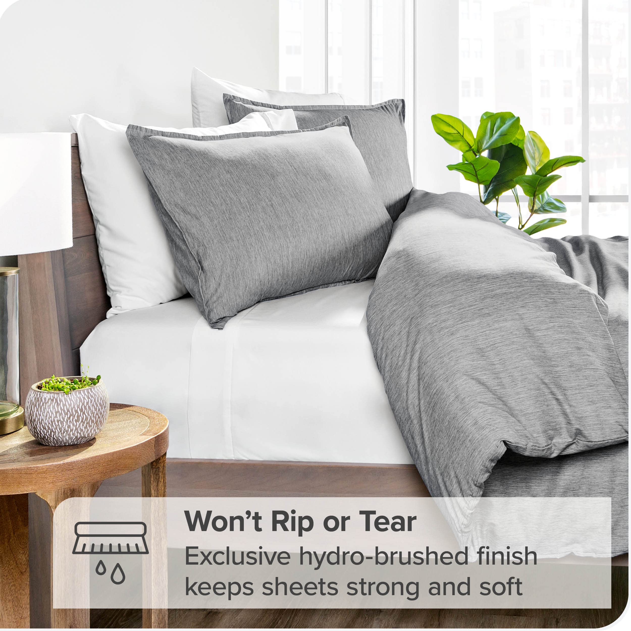 Bare Home Duvet Cover Set Super King Size, Premium 1800 Ultra-Soft Duvet Cover Set, Lightweight, Cooling Duvet Cover - Image 2