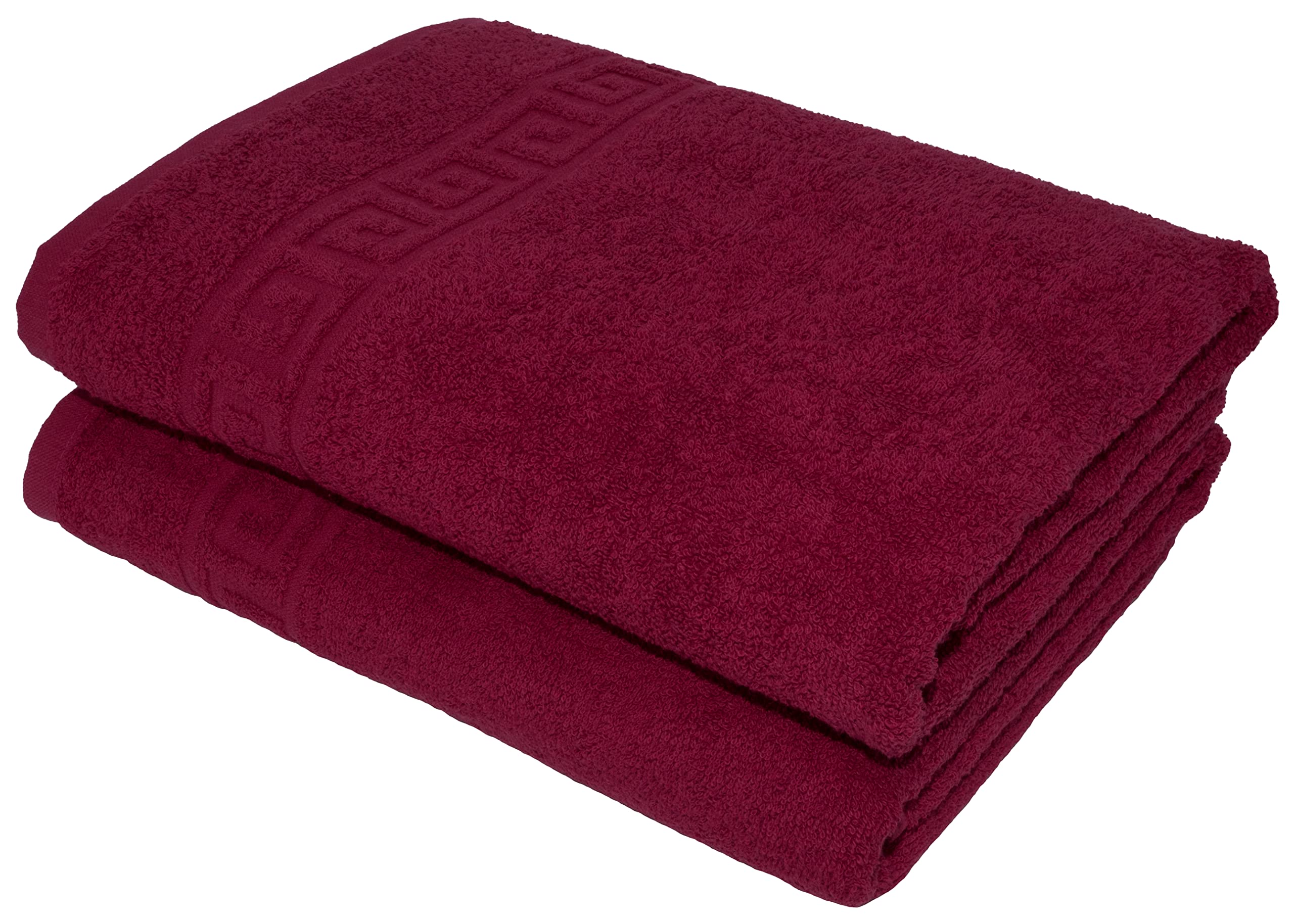 LIGHT TURQUOISE 2 X BATH TOWELS SET, 70X140 LARGE SIZE 100% NATURAL COTTON 500 GSM THICK ABSORBENT TOWEL, HOTEL QUALITY RINGSPUN — view 14