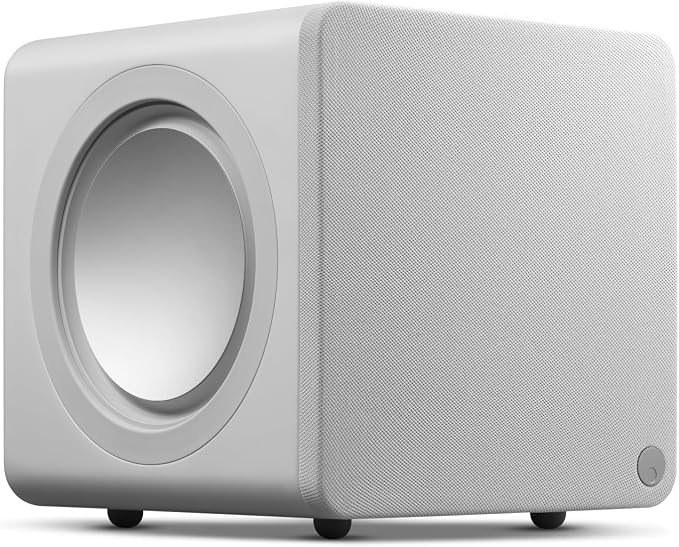 Cambridge Audio Minx X201 - Subwoofer Activo de 200W con Graves Auxiliares y Sonido Ajustable en Blanco