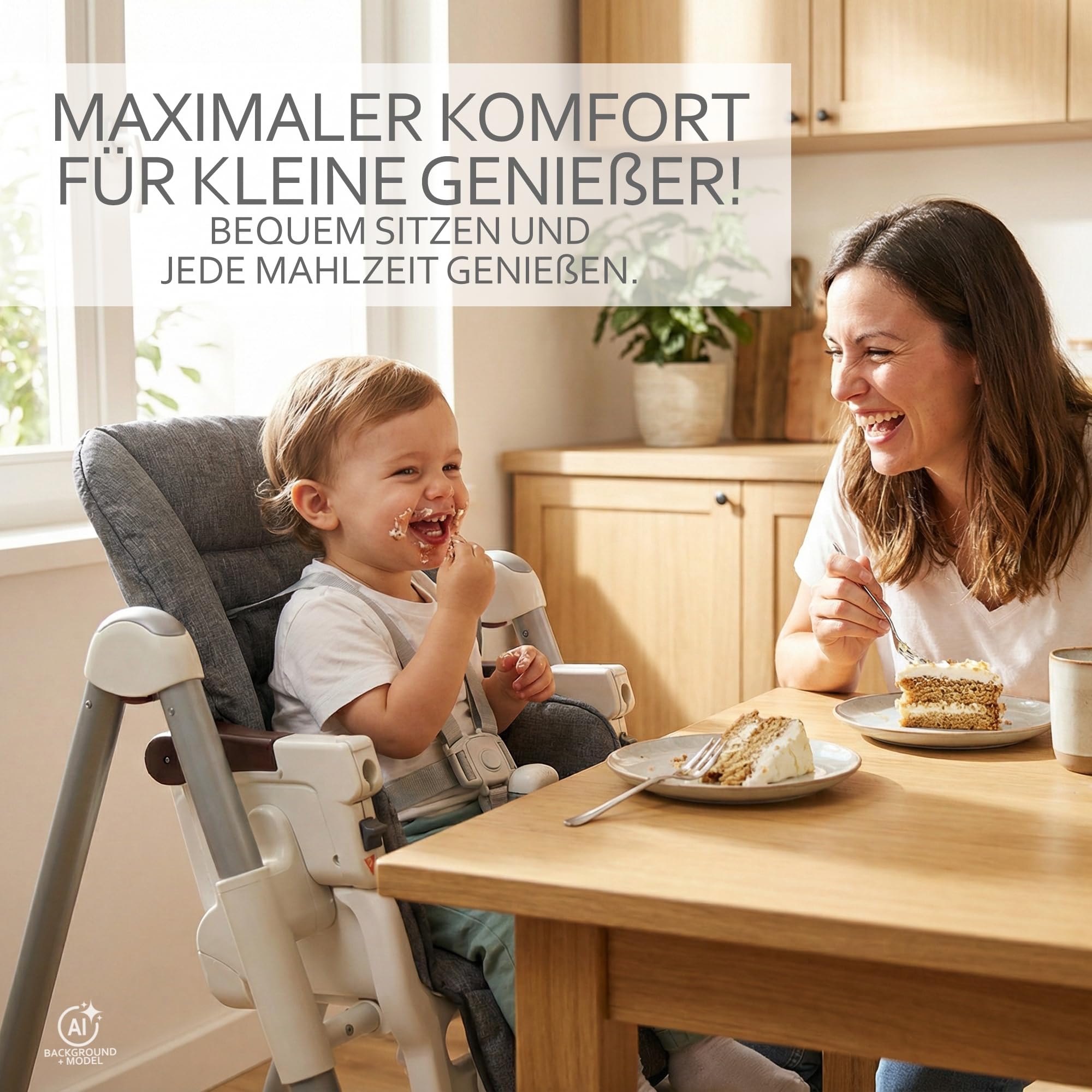 Bambiniwelt Housse de rechange compatible avec Peg Perego Prima Pappa-Diner (marine)