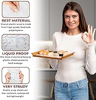 Vista 3 de Hojas de plástico transparente APQ, 12 x 10.75 pulgadas. Paquete de 10,000 envolturas para sándwiches