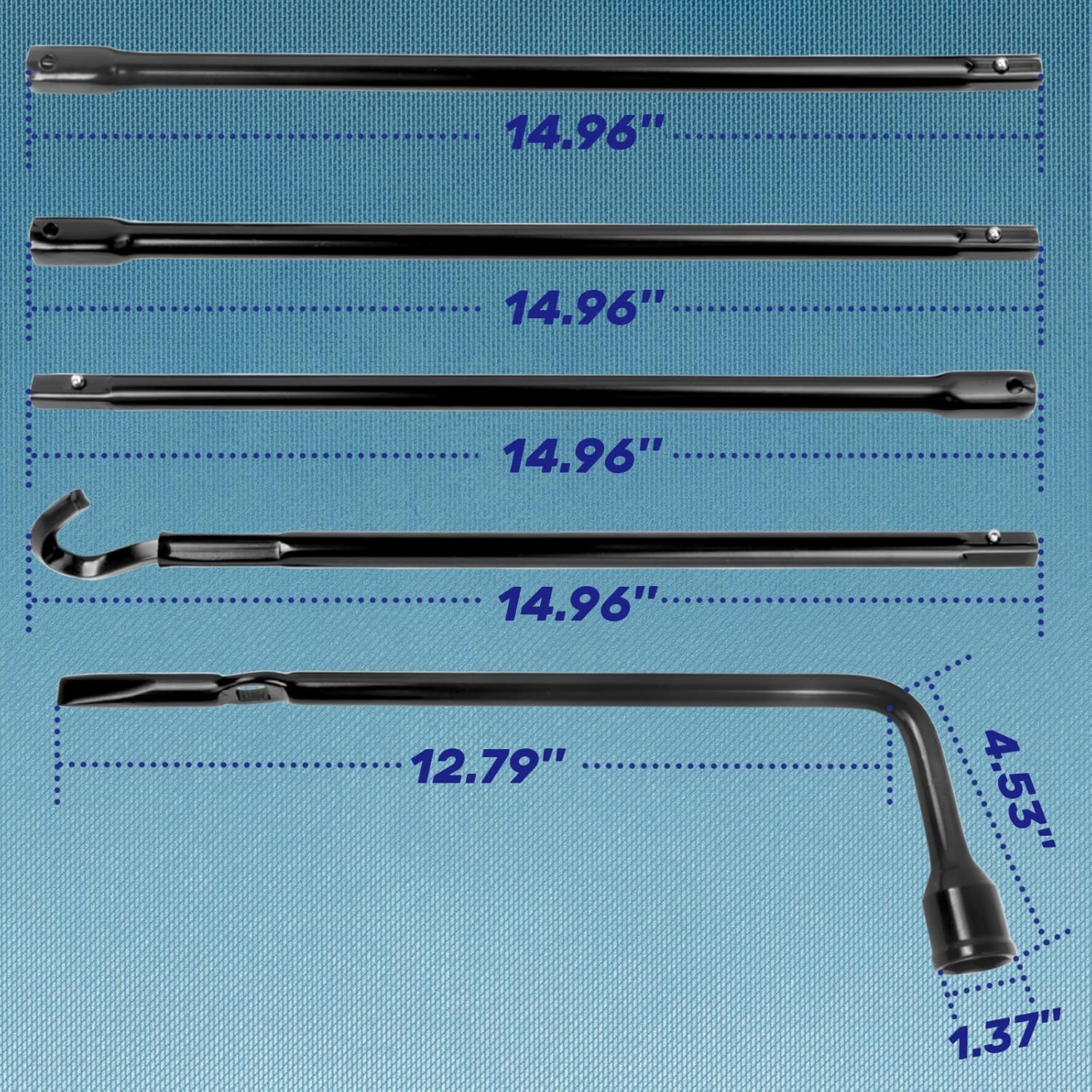 Spare Tire Tool Kit with Spare Tire Jack Handle and Wheel Lug Wrench Compatible with 2003-2018 Ram 1500 and 2019 Ram 1500 Classic