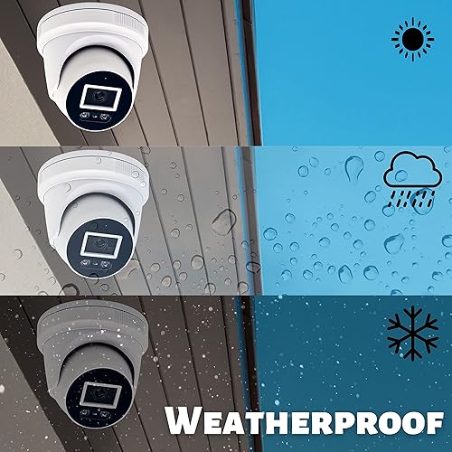 Miniatura 4 de Evertech Sistema de cámara de seguridad de vigilancia IP de 8 canales 4K 8MP 8CH PoE H265 NVR 4TB HDD y 8 cámaras IP PoE con lente gran angular