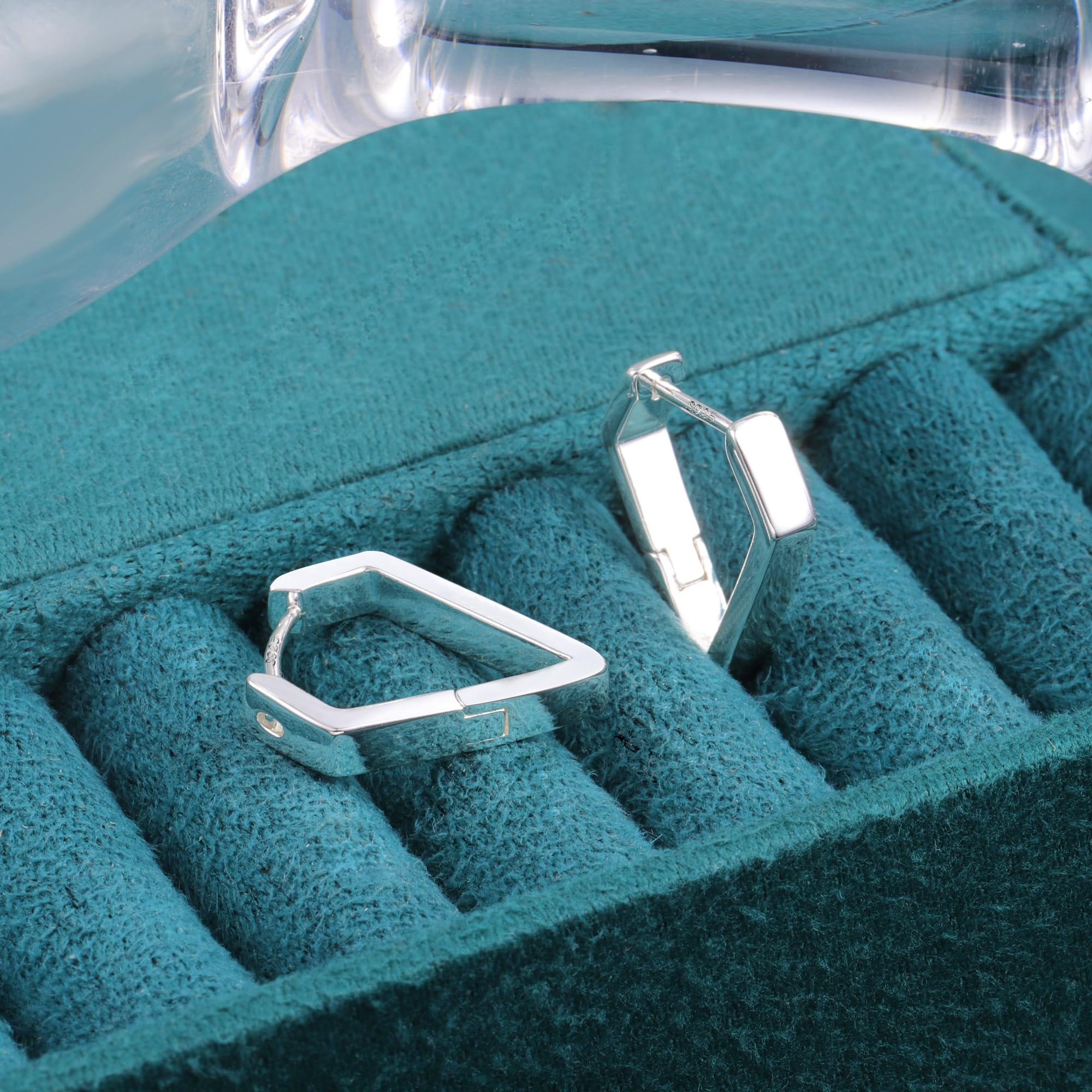 ALEXCRAFT Orecchini Donna Cerchio Ago Argento 925 Geometrici 14K Oro Placcato