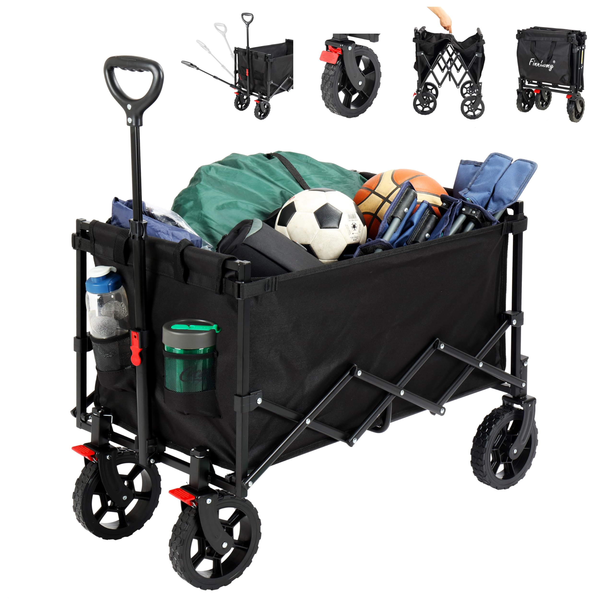 Buy Finnhomy Folding Trolley on Wheels with Brake, Festival Trolley