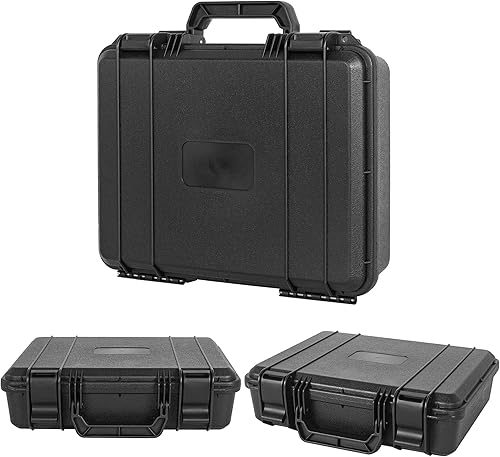 Miniatura 37 de Funda protectora rígida a prueba de golpes resistente al agua con inserto de espuma personalizado para cámara, etc., 11 x 9.5 x 5 pulgadas