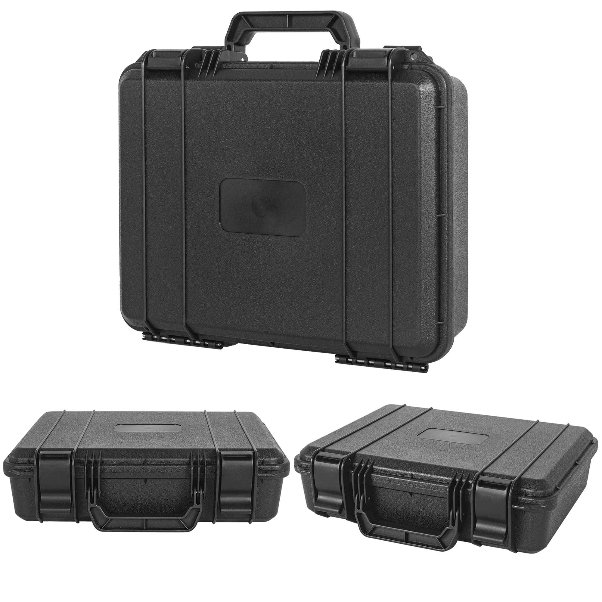 Custodia protettiva rigida impermeabile IP67/antiurto con inserto in schiuma fai da te personalizzato per fotocamera, obiettivi, laptop e altro, nero, Nero , 14 X 11.5 X 3.7 Inch, Non
