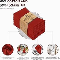 Vista 5 de 12 servilletas de Utopia de tela de alta calidad, 60% algodón, 40% poliéster, suaves y duraderas, bordes fabricados por expertos, generoso