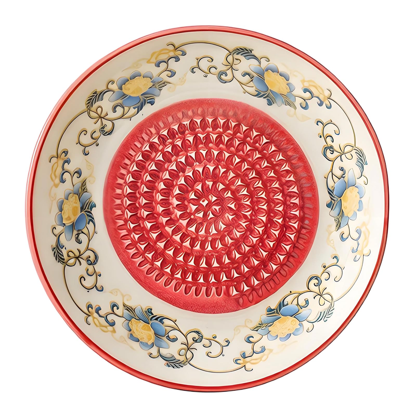 Tsophreniq Ceramic Garlic and Gingers Crusher Plate with Embossed Design Fruit Masher Grinder Grater for Easy Kitchen Tasks Garlic Grater Plate