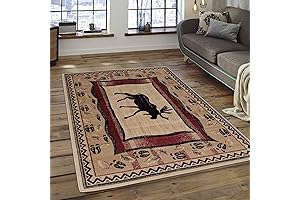Rustic Lodge: Cozy Cabin Chic with the Moose Rug