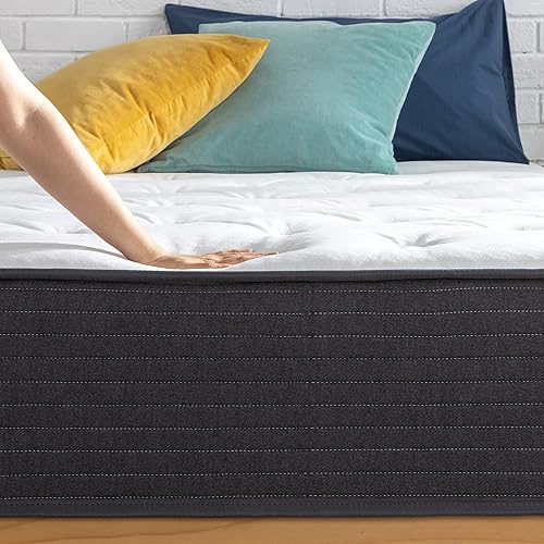 Miniatura 7 de Zinus Colchón híbrido Comfort Essential de 10 pulgadas, soporte para aliviar la presión, certificado CertiPUR-US, colchón en una caja, individual,