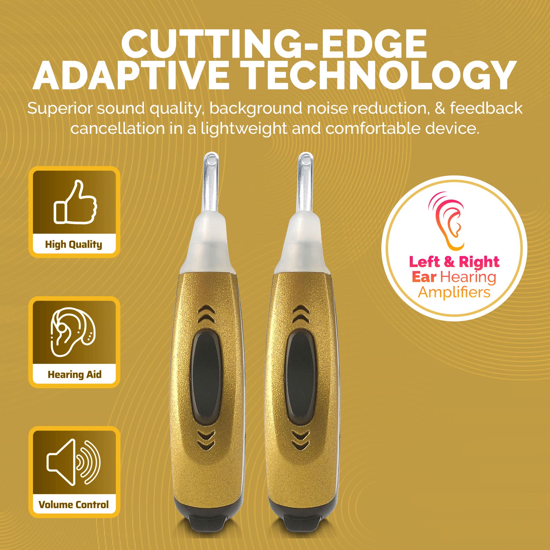 Mini AHO Slim Tube Digital Left - 2-Tone batterijgevoed persoonlijk apparaat met 4 programmeerbare instellingen - lichtgewicht en comfortabel voor dagelijks gebruik voor volwassen ouderen en senioren