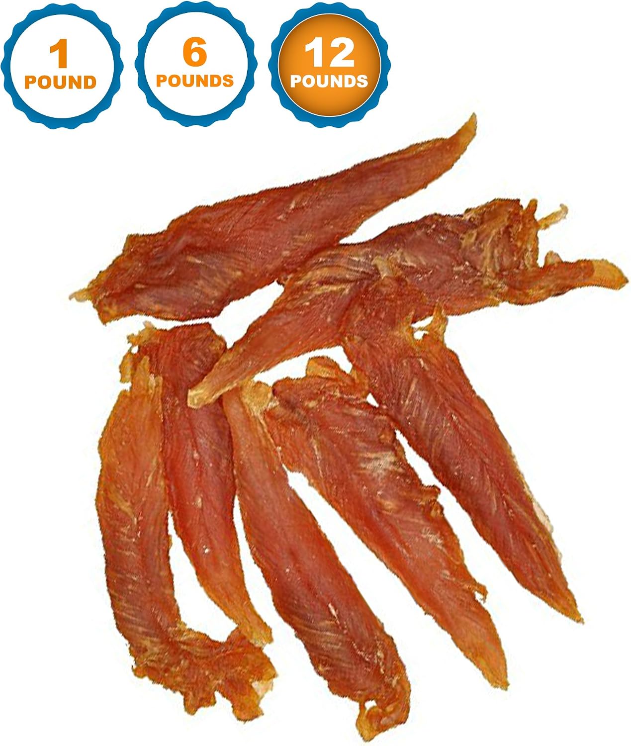 123 Treats Chicken Jerky Dog Treats Bulk (12 Pounds) 100% All Natural, Healthy Snacks for Dogs - No Fillers and Additives – Digestible…
