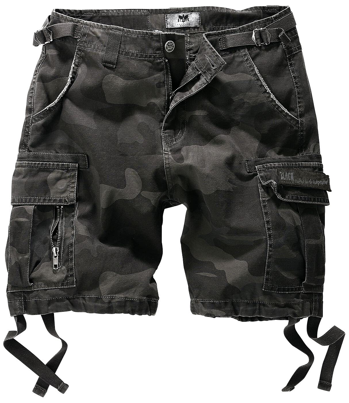Black Premium by EMP Mujer Pantalón Corto Cargo Camuflaje