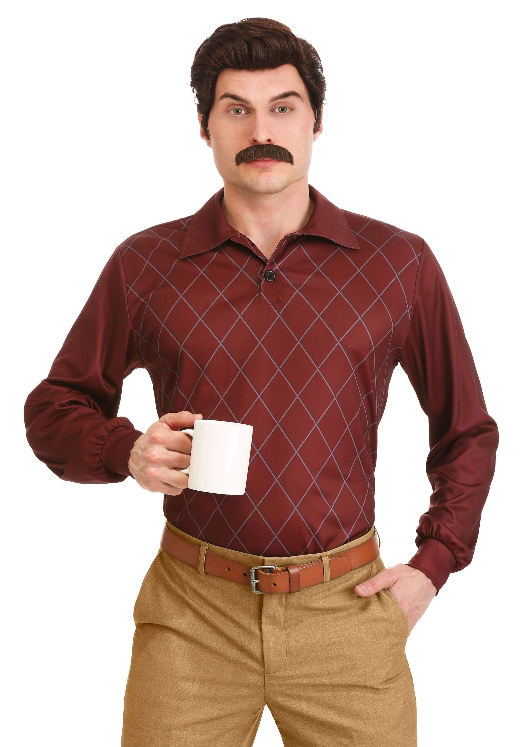 Fun Costumes Unisex Multi-Colored Ron Swanson Fancy Dress Costume Parks And Recreation Medium