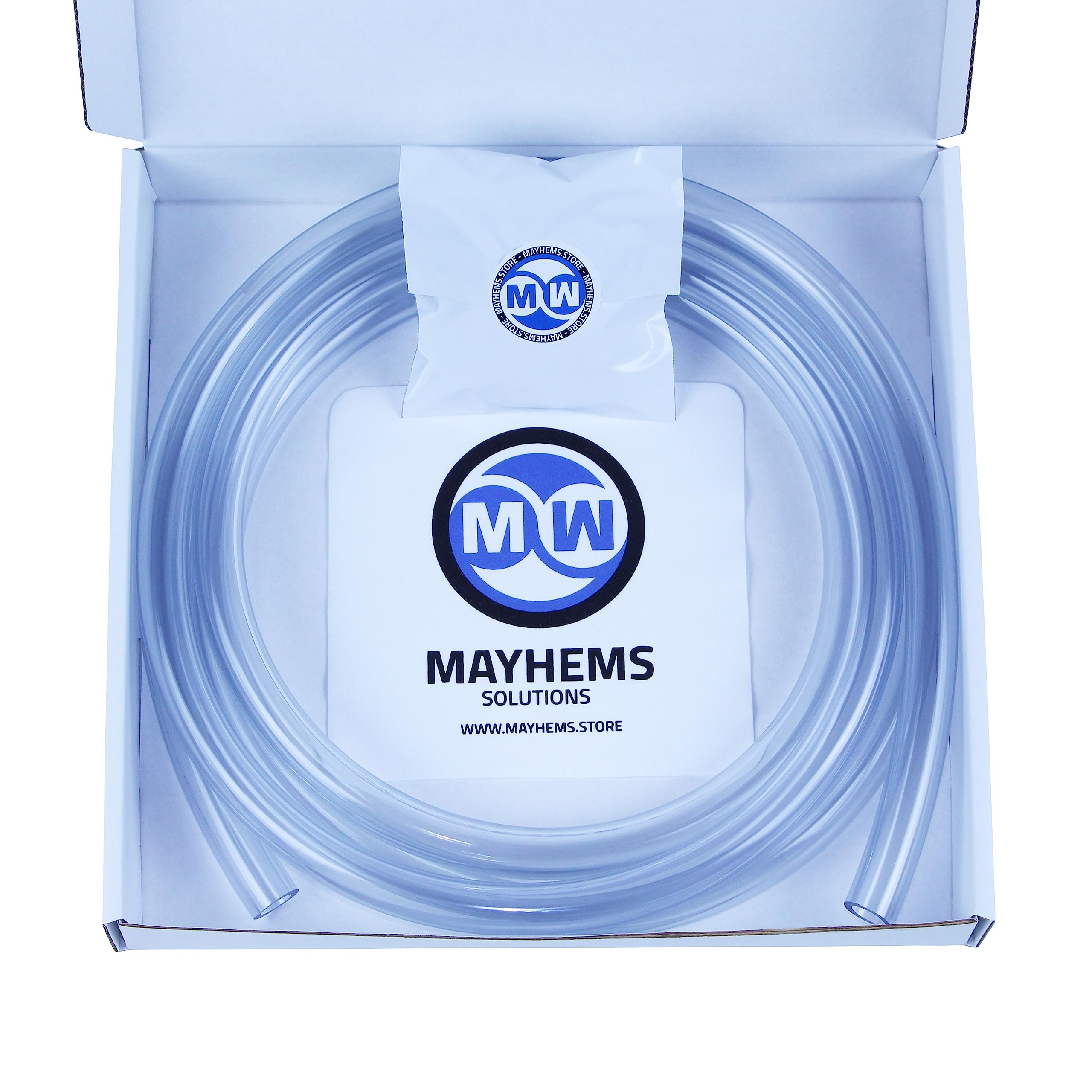 Mayhems Clear - Water Cooling Pc Premium Soft Tubing - Hyper Clarity Pvc - High Transparency Version, 13 Mm (1/2") Inner Diameter X 19 Mm (3/4") Outer Diameter, 3 Metre Length
