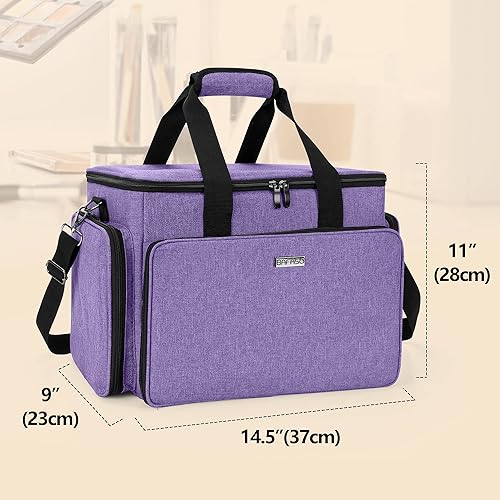 Miniatura 10 de BAFASO Bolsa de cosméticos grande con divisores ajustables, estuche de maquillaje de viaje para cosméticos y suministros para el cabello, gris